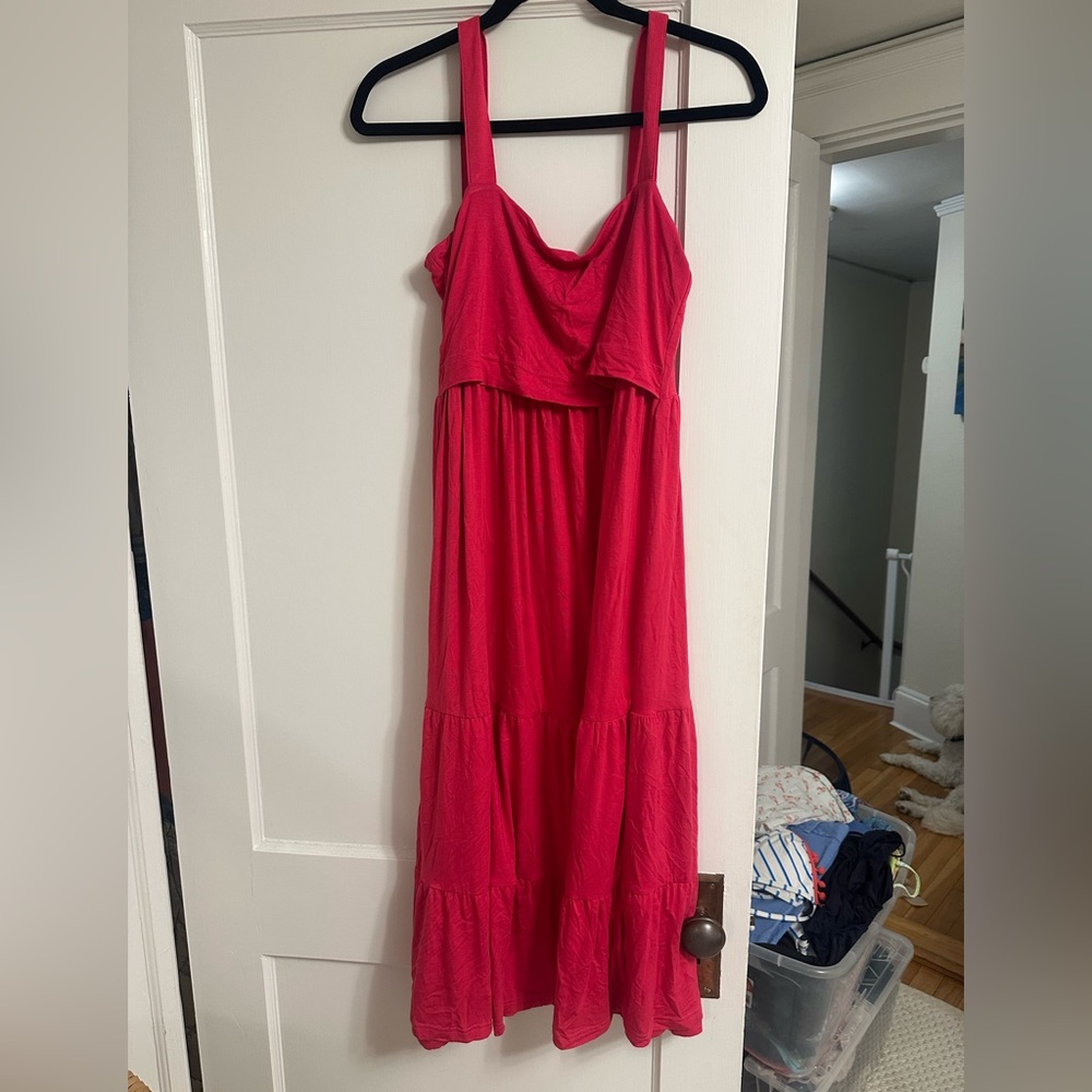 Seraphine pink Sleeveless Scoop Neck Sundress
